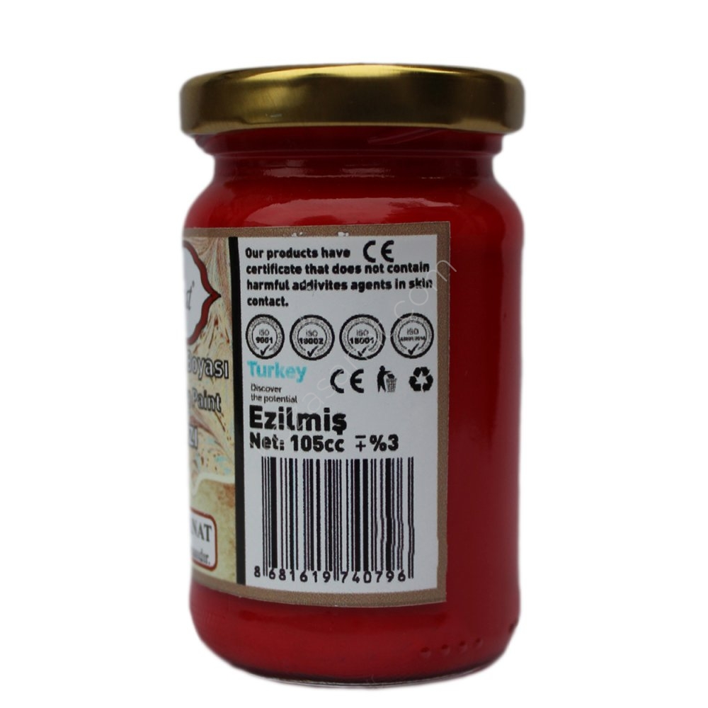 Ebru Boyası Ezilmiş Pigment Kırmızı 105 cc - GLN - 315